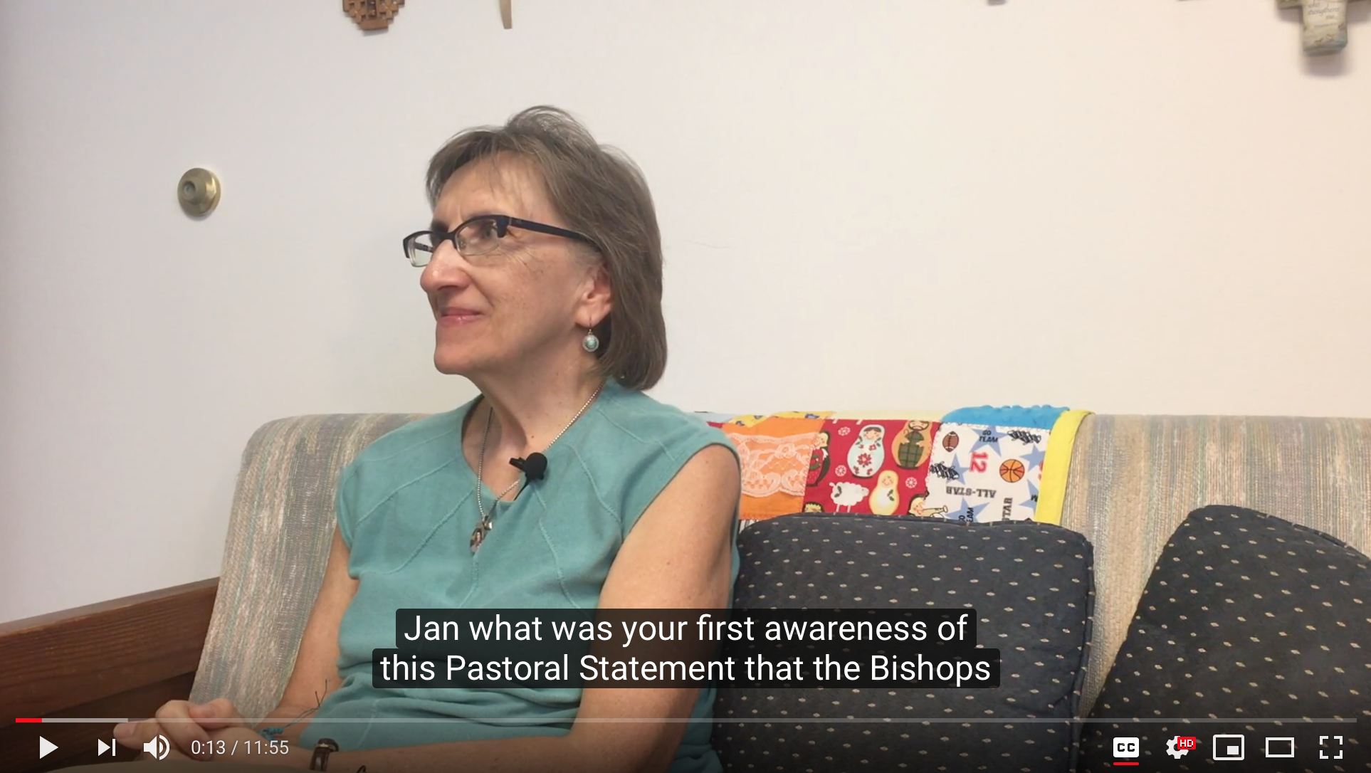 Janice Benton being interviewed
