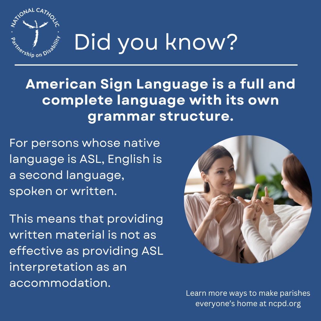 American Sign Language is a full and complete language with its own grammar structure that is not the same as English.