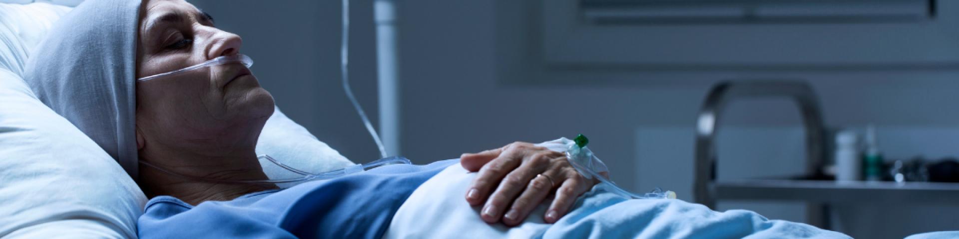 Person in hospital bed 