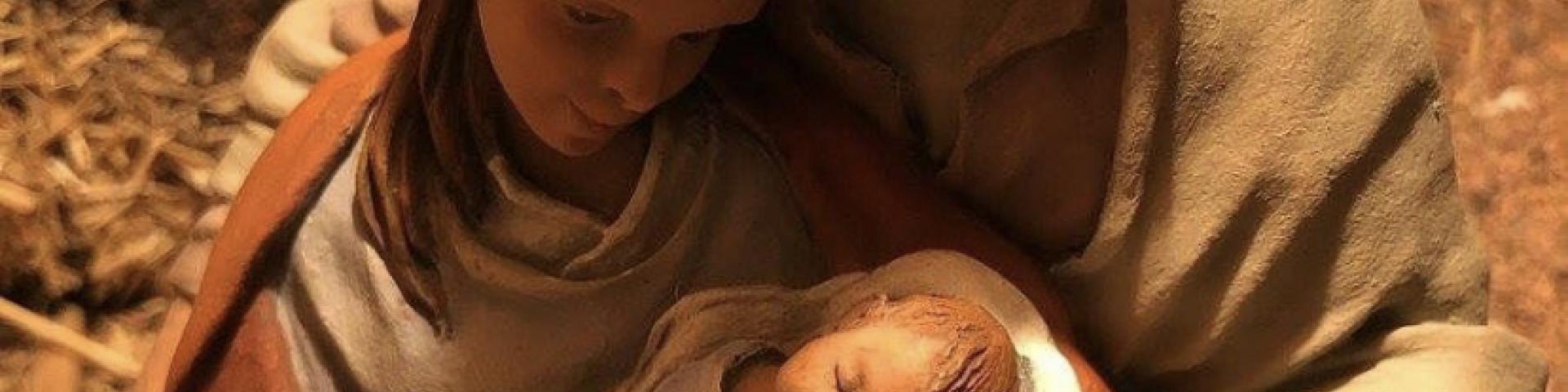 Saint Joseph embracing Mary and the infant Jesus 