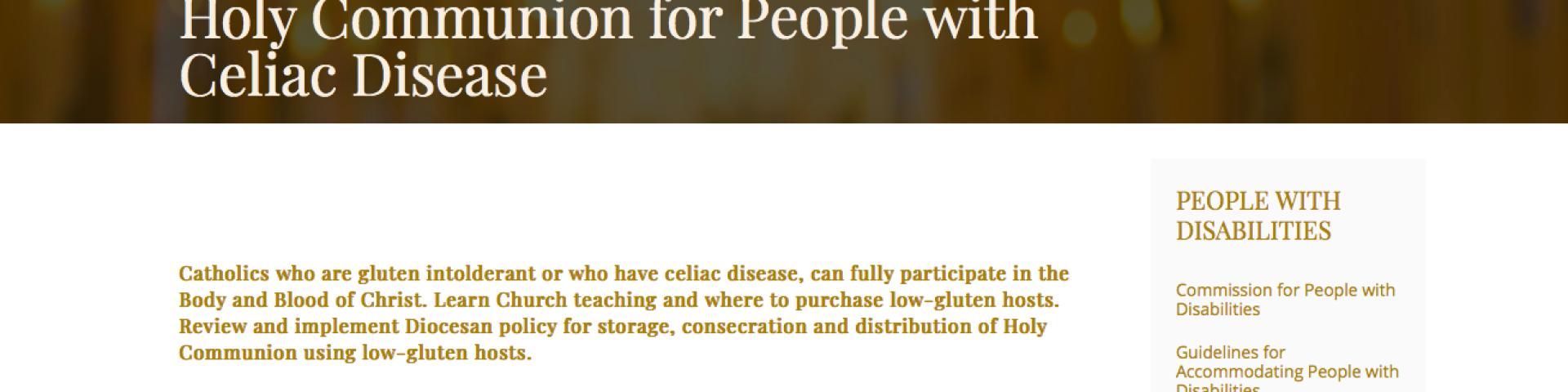 Snapshot of Diocese of Salt Lake City webpage 