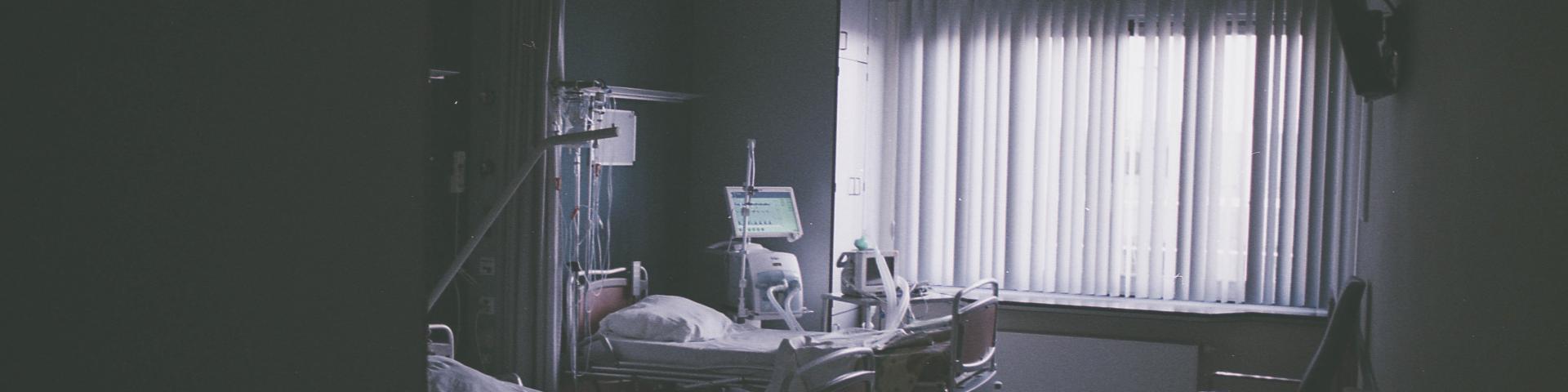 Dark hospital room