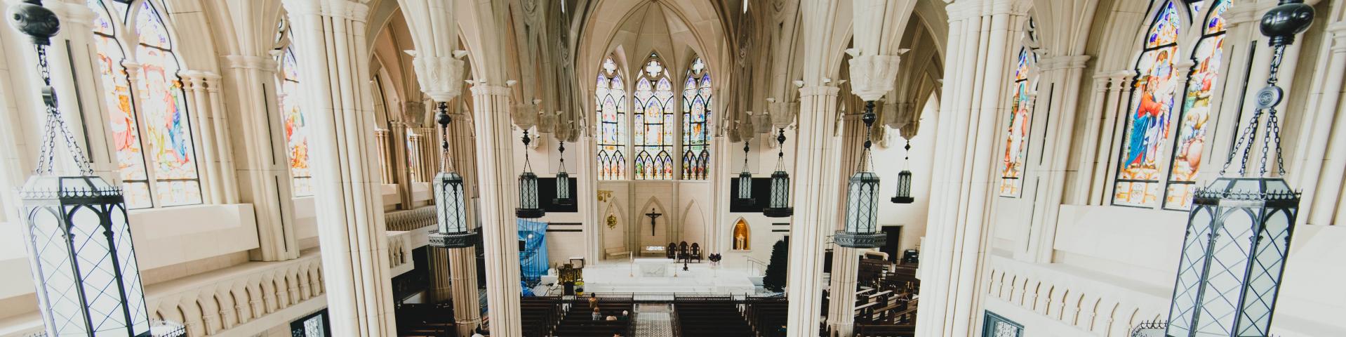 Ariel view of a Church