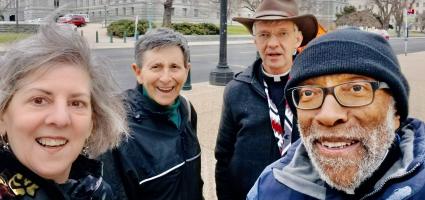 Charleen Katra on Capitol Hill with participants from the Catholic Social Ministry Gathering 