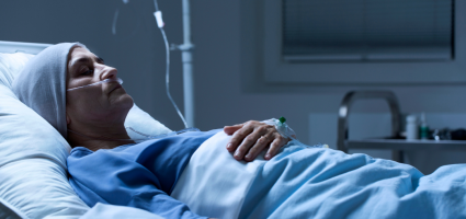 Person in hospital bed