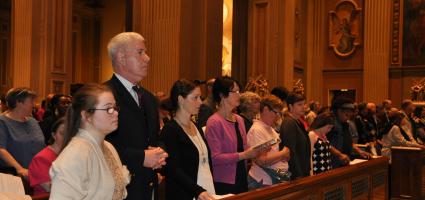 people at Mass 