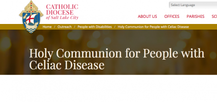 Snapshot of Diocese of Salt Lake City webpage