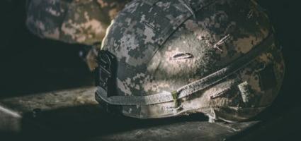 Picture of a military helmet 