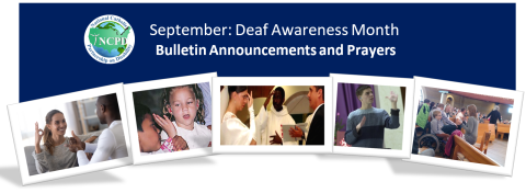 September: Deaf Awareness Month Bulletin Announcements and Prayers