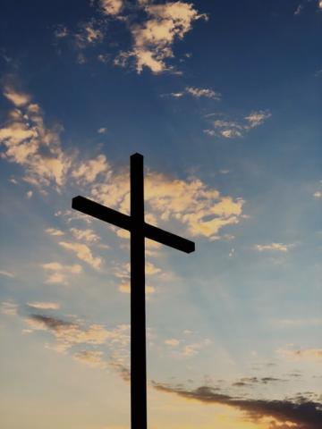 Cross and sunrise 