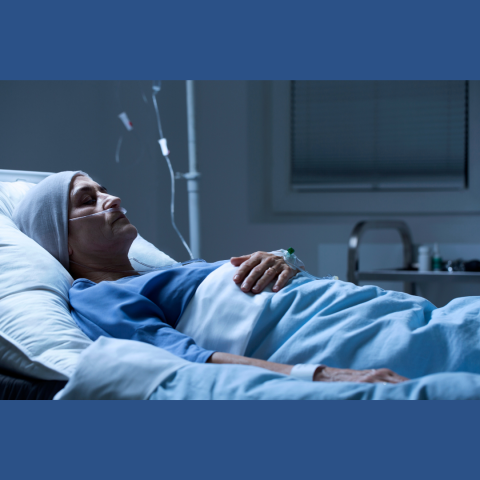 Person in hospital bed 