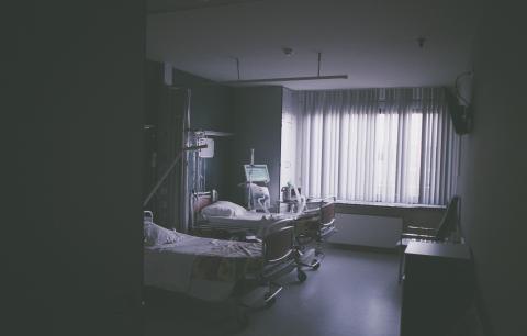 Dark hospital room