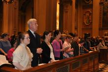 people at Mass 