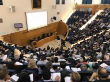 Conference participants listening to a lecture 