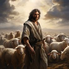Sheep hear his voice