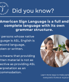 ASL language infographic