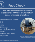 Invisible disability fact infographic