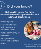 Peer faith formation infographic